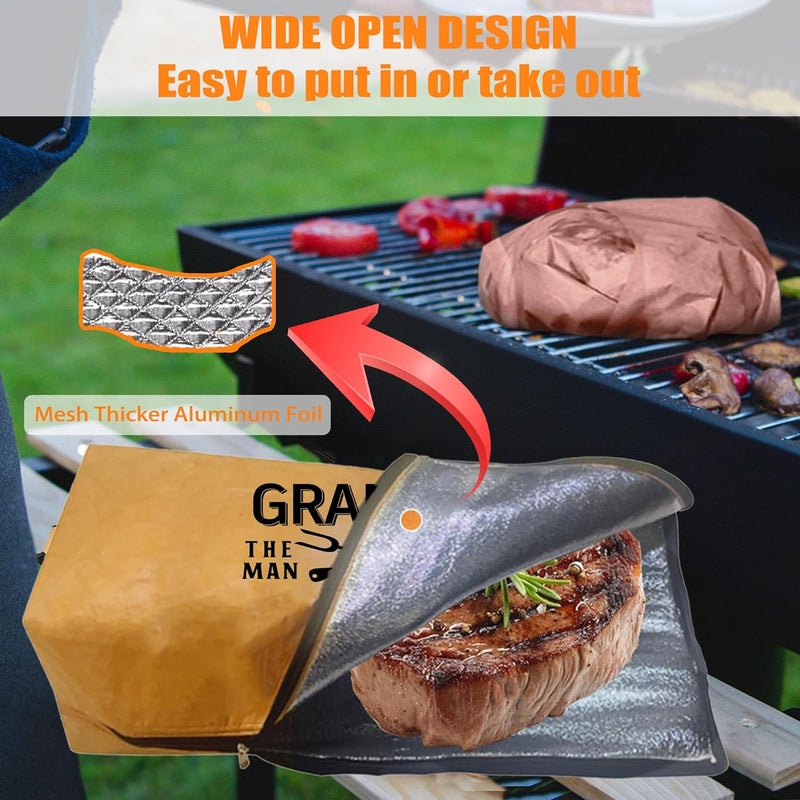 LEWARAN Grandpa Gifts, Gifts for Grandpa Christmas from Grandkids BBQ Blanket for Resting Meat with Grill Gloves, Meat Resting Bag for BBQ Smoking, Grilling Gloves Heat Resistant for Grill on Birthday - Image 5